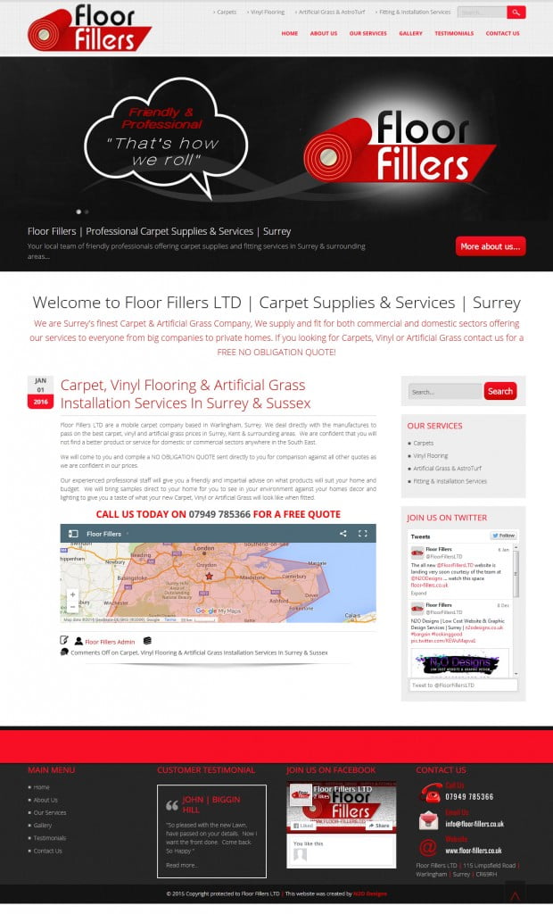 Floor Fillers Website Design Preview