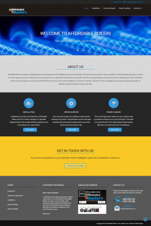 Affordable Boilers Website Design by N2O Designs
