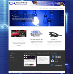 CK Electrical Services Website Design by N2O Designs