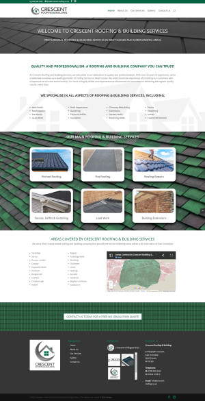 Crescent Roofing & Building Website Design by N2O Designs