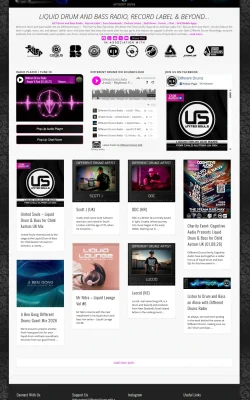 Different Drumz Online Radio Website Design by N2O Designs