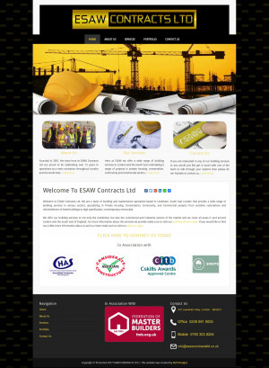 ESAW Contracts Ltd Website Design by N2O Designs