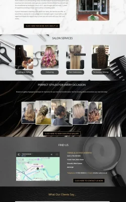 Trend & Extend Salon Website Design by N2O Designs